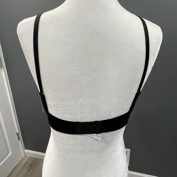 NWT Auden Plunge Coverage Push Up Bra Black 34b C5 - Picture 3 of 3